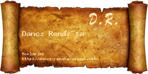 Dancz Renáta névjegykártya