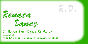 renata dancz business card